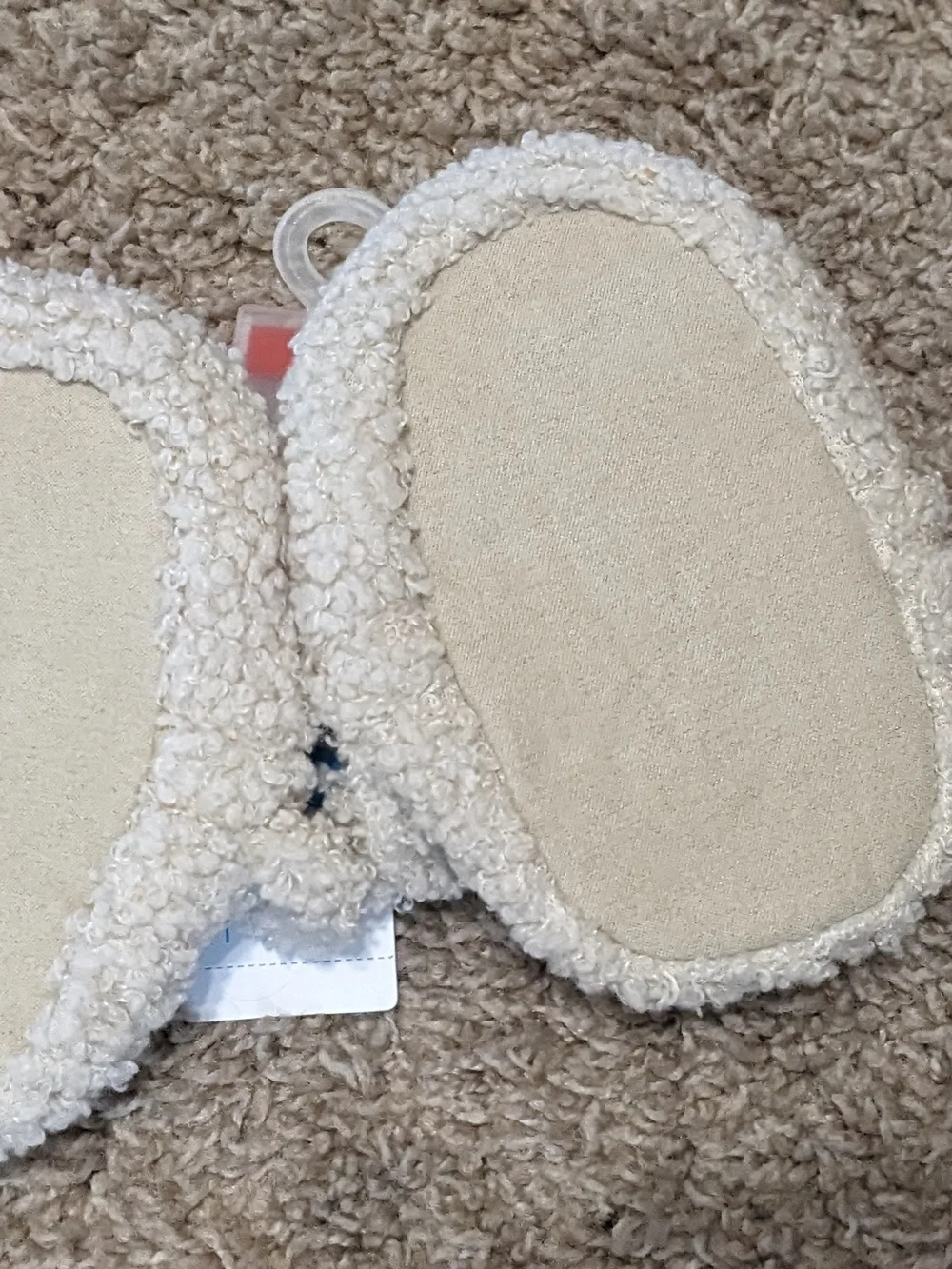 Carter's Cream Plush Baby Shoes